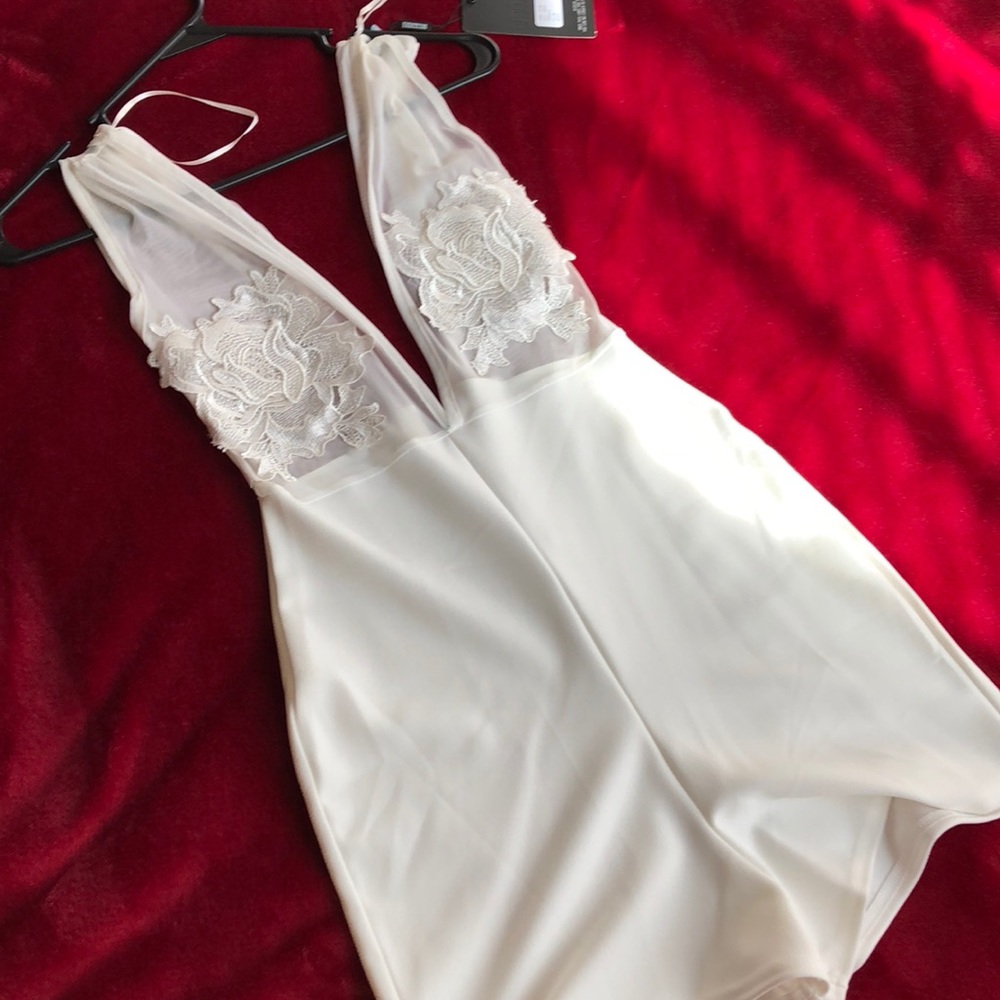 All white lace romper